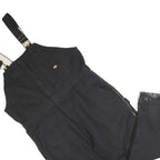 DICKIES Womens Black Relaxed Cotton Blend Dungarees 2XL W40 L30 Workwear