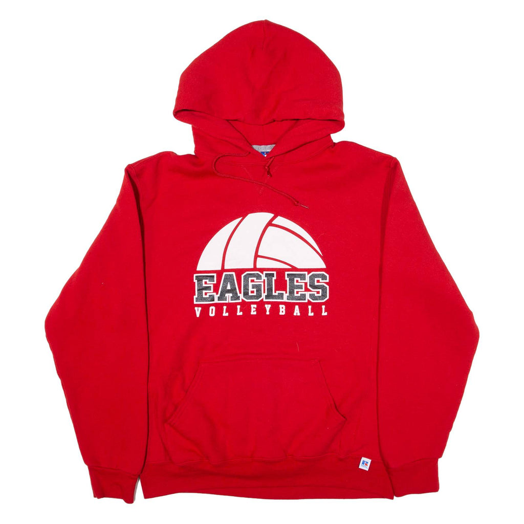 RUSSELL ATHLETIC Eagles Volleyball Womens Red Hoodie USA L