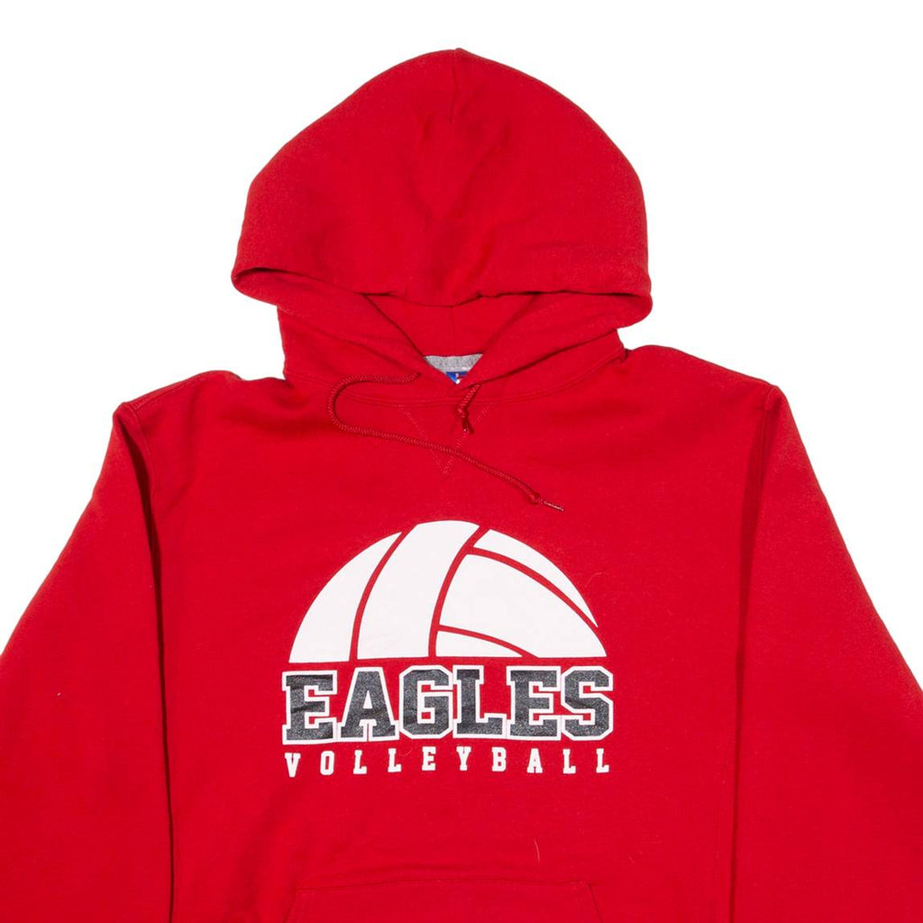 RUSSELL ATHLETIC Eagles Volleyball Womens Red Hoodie USA L