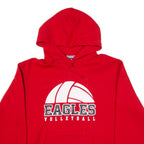 RUSSELL ATHLETIC Eagles Volleyball Womens Red Hoodie USA L