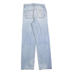 CARHARTT Mens Jeans Blue Regular Straight Denim Light W30 L32 Casual Workwear