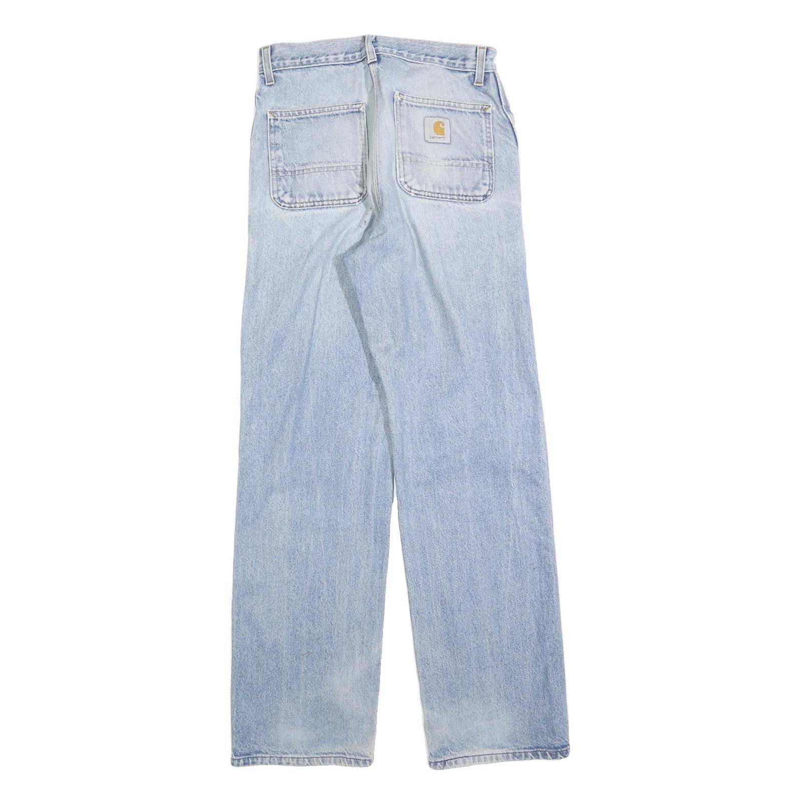 CARHARTT Mens Jeans Blue Regular Straight Denim Light W30 L32 Casual Workwear