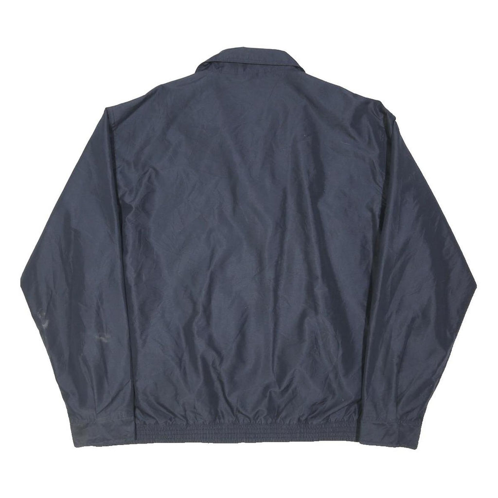 CHAPS Mens Navy Blue Classic Jacket XL Polyester Blend Zip Plain
