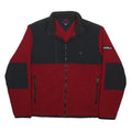 TOMMY HILFIGER Mens Red & Black Performance Track Jacket L Polyester Zip