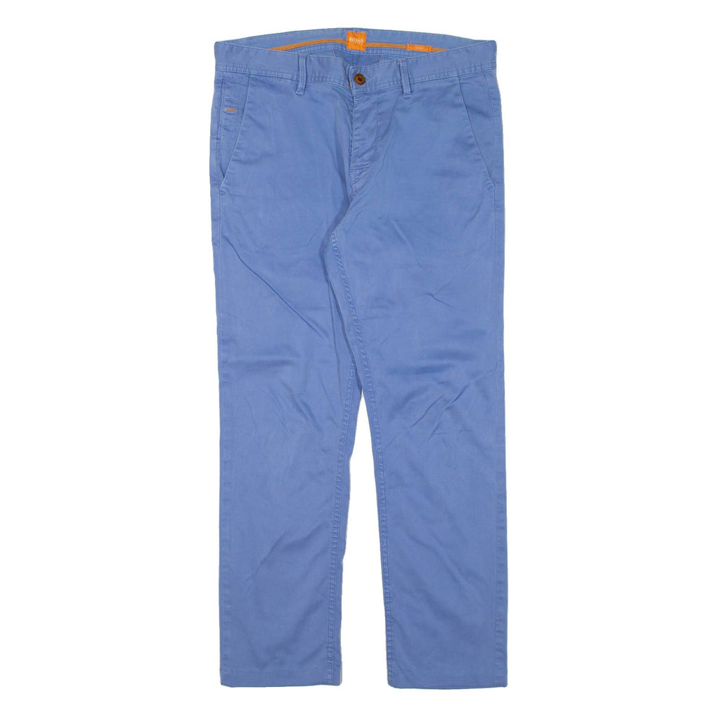 HUGO BOSS Chino Mens Trousers Blue Slim Tapered W31 L27
