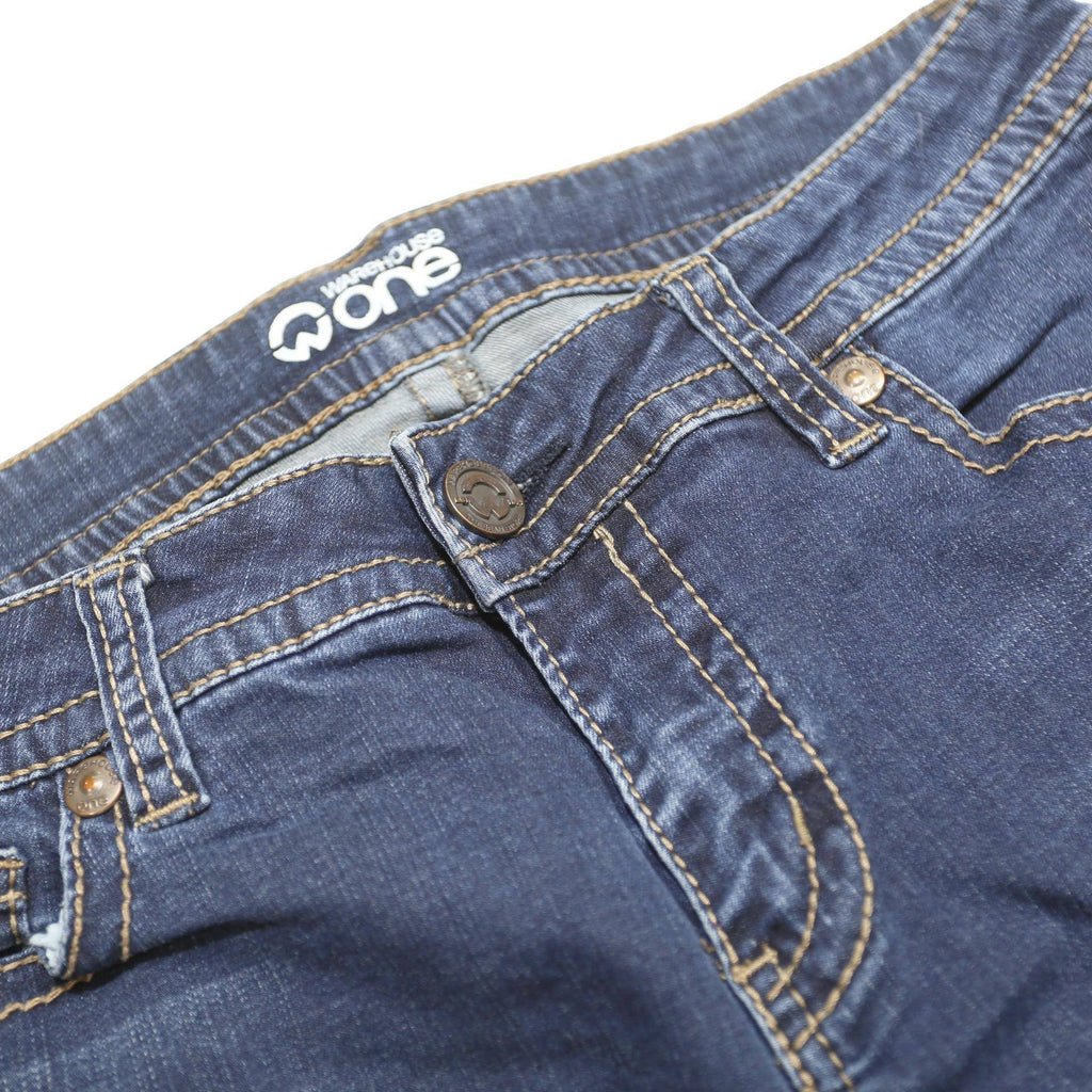WAREHOUSE ONE Womens Jeans Blue Regular Straight Denim Medium W30 L21 Classic