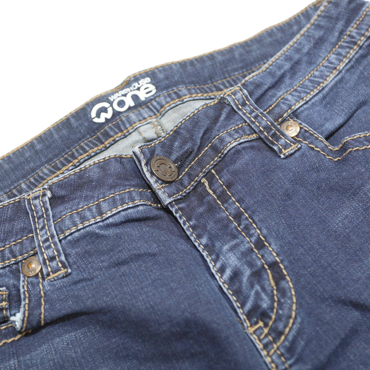 WAREHOUSE ONE Womens Jeans Blue Regular Straight Denim Medium W30 L21 Classic