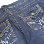WAREHOUSE ONE Womens Jeans Blue Regular Straight Denim Medium W30 L21 Classic