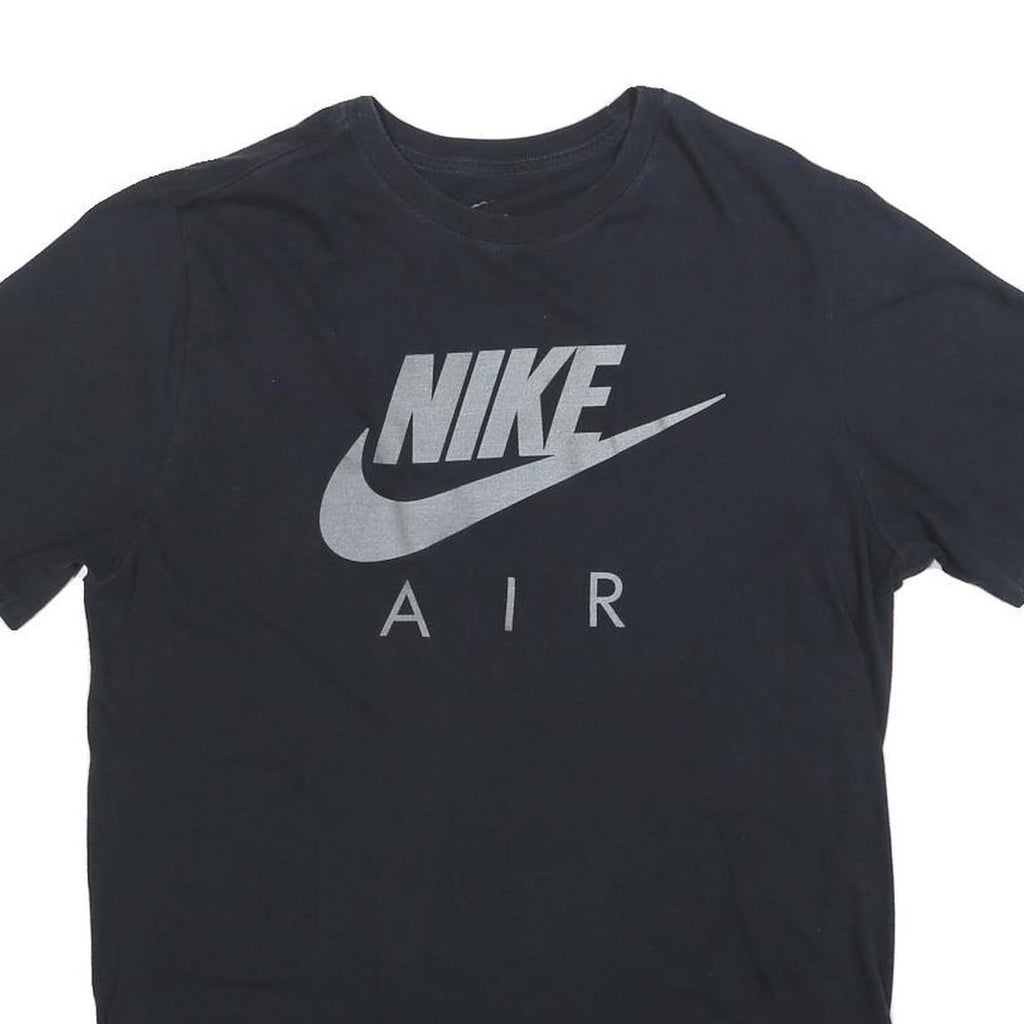 NIKE Mens Black Air Graphic T-Shirt L Short Sleeve Crew Neck Cotton Blend