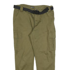 CHICOREE Womens Cotton Blend Beige Regular Cargo Trousers W34 L27 Casual