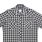 WRANGLER Mens Black & White Check Shirt XL Western Style Casual Cotton Blend
