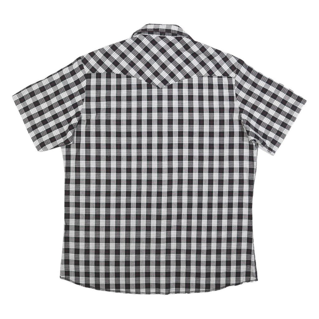 WRANGLER Mens Black & White Check Shirt XL Western Style Casual Cotton Blend