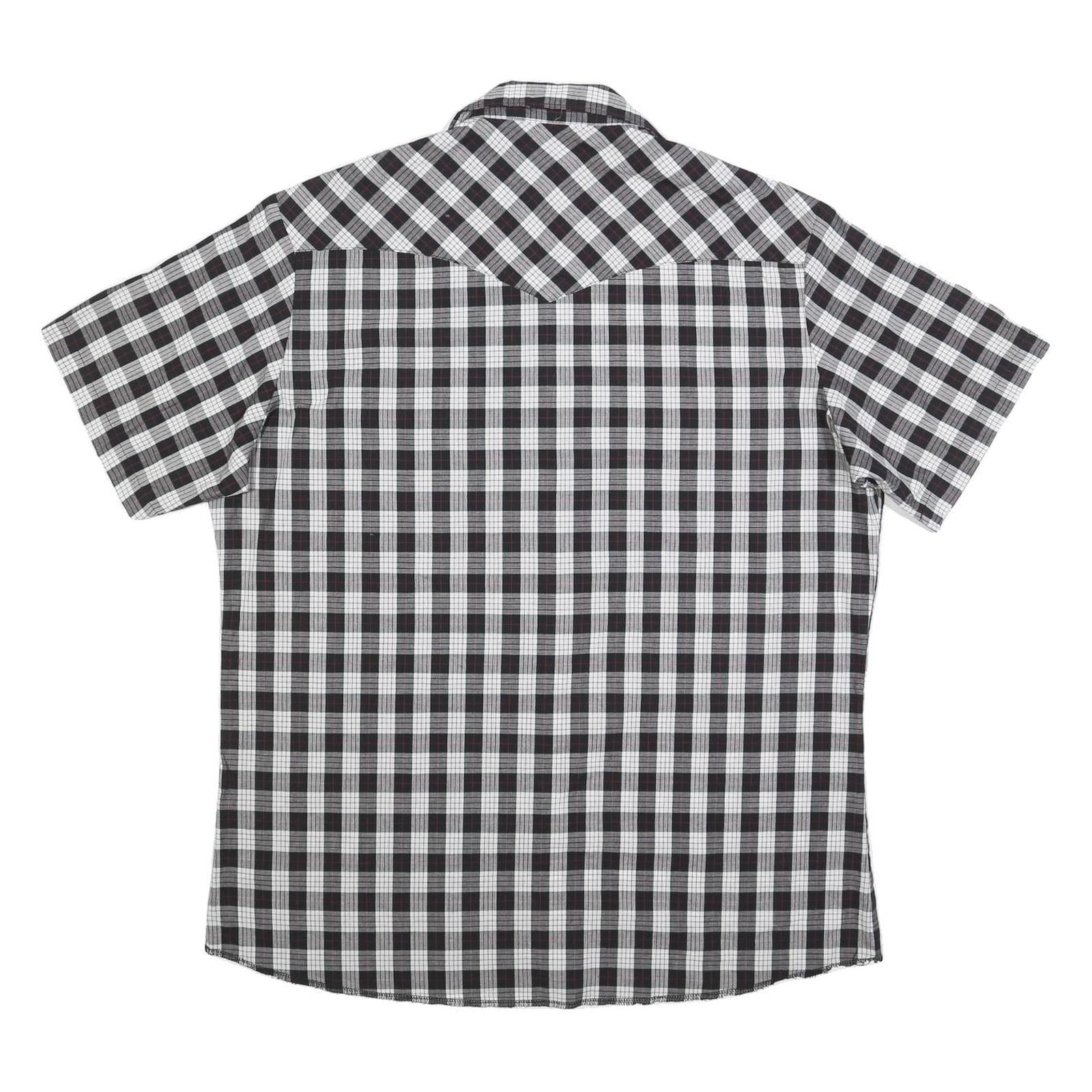 WRANGLER Mens Black & White Check Shirt XL Western Style Casual Cotton Blend