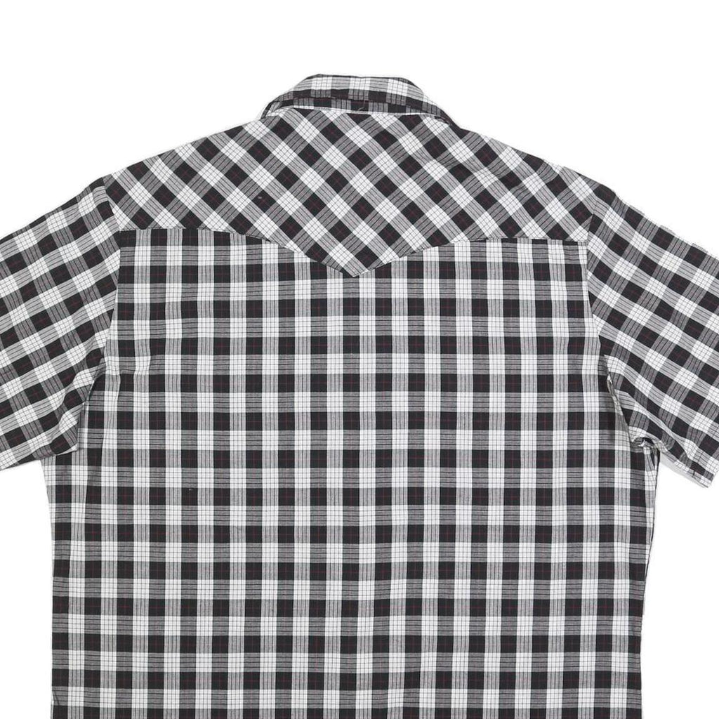 WRANGLER Mens Black & White Check Shirt XL Western Style Casual Cotton Blend