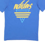 ADIDAS Mens Blue Graphic T-Shirt XL Short Sleeve Crew Neck Logo Streetwear