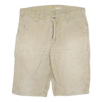 CARHARTT Mens Shorts Beige Relaxed Fit 2XL W36 Workwear Cotton Blend