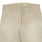 CARHARTT Mens Shorts Beige Relaxed Fit 2XL W36 Workwear Cotton Blend
