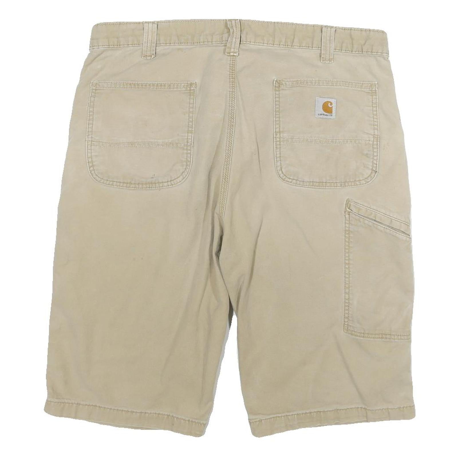 CARHARTT Mens Shorts Beige Relaxed Fit 2XL W36 Workwear Cotton Blend