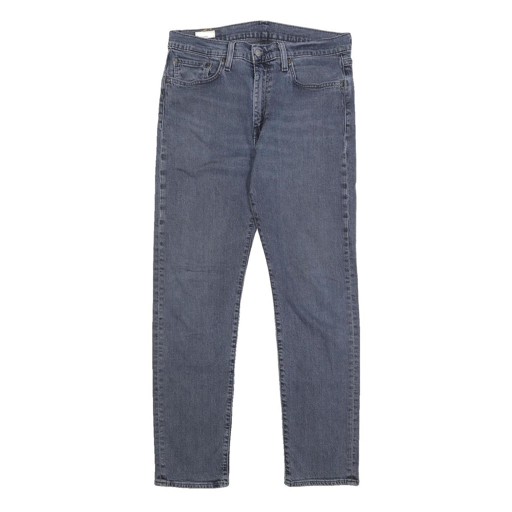 LEVI'S 502 Mens Jeans Blue Slim Straight Denim Medium W32 L29 Zip Cotton Blend