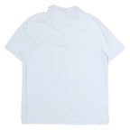 CALVIN KLEIN Mens Light Blue & White Striped Short Sleeve Polo Shirt M Cotton