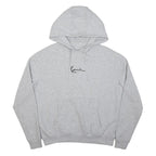 KARL KANI Womens Grey Hoodie XS Cotton Blend Pullover Drawstring Hood Pocket