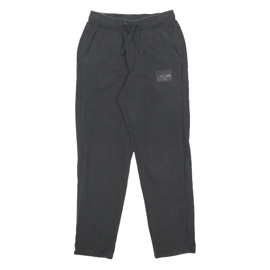 PUMA Womens Joggers Black S W24 L27 Cotton Blend Relaxed Straight Fit Casual Gym