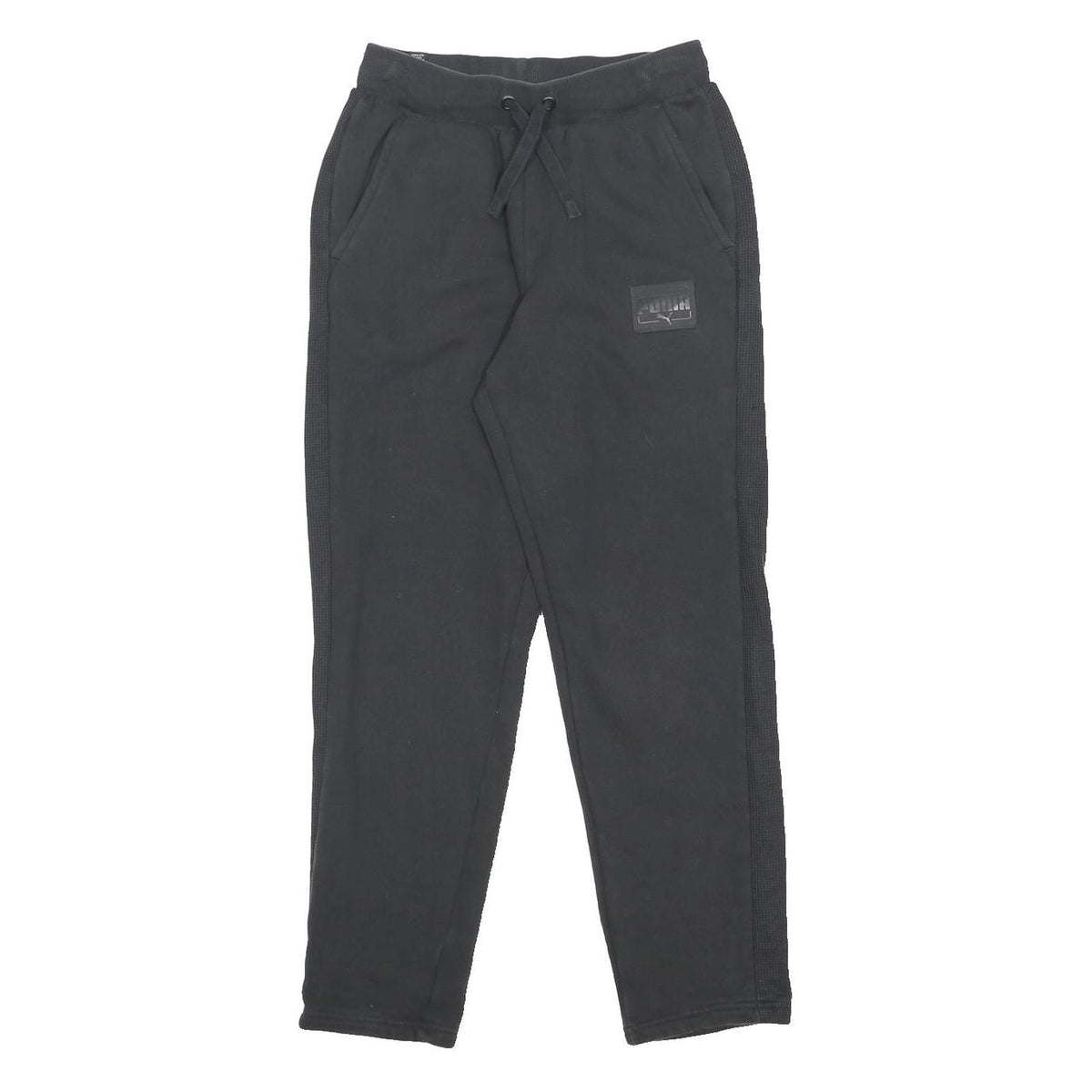 PUMA Womens Joggers Black S W24 L27 Cotton Blend Relaxed Straight Fit Casual Gym