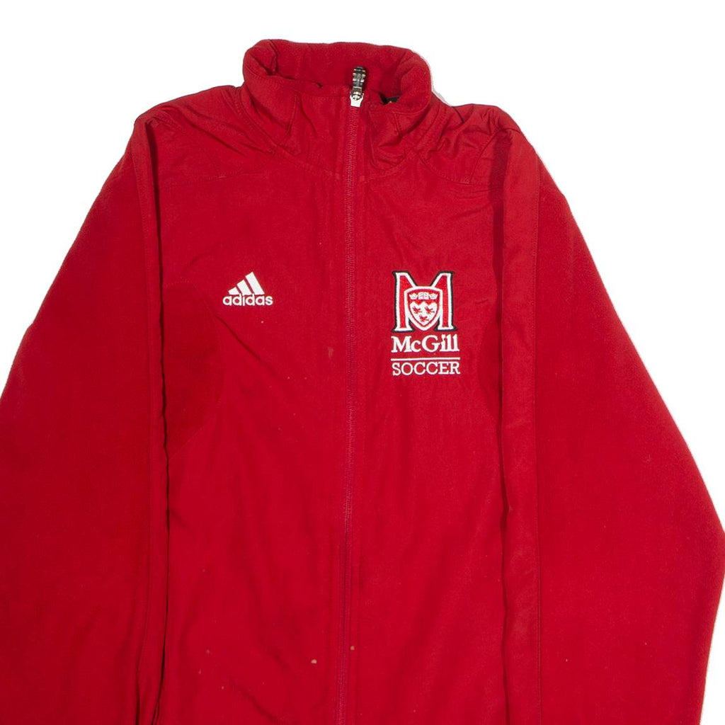 ADIDAS McGill Soccer Mens Fleece Jacket Red USA S