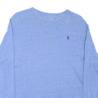 POLO RALPH LAUREN Boys Blue Long Sleeve Crew Neck Cotton Blend T-Shirt XL