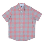 TOMMY HILFIGER Mens Pink & Grey Check Shirt M Classic Fit Button Down