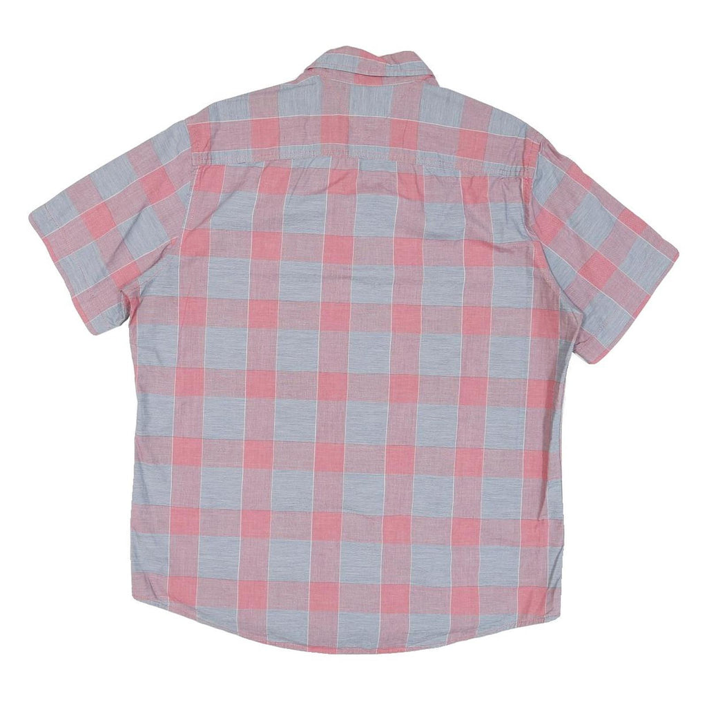 TOMMY HILFIGER Mens Pink & Grey Check Shirt M Classic Fit Button Down
