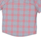TOMMY HILFIGER Mens Pink & Grey Check Shirt M Classic Fit Button Down