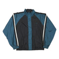 JC PENNEY Mens Blue & Black Zip Jacket L Polyester Blend Plain USA Olympic Logo