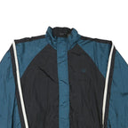JC PENNEY Mens Blue & Black Zip Jacket L Polyester Blend Plain USA Olympic Logo