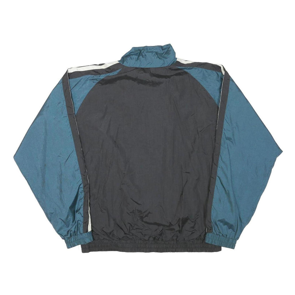 JC PENNEY Mens Blue & Black Zip Jacket L Polyester Blend Plain USA Olympic Logo