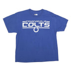 NFL Mens Blue Indianapolis Colts Graphic T-Shirt L Crew Neck Short Sleeve