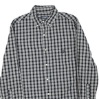 CHAPS Mens Black & White Check Button-Down Shirt S Cotton Blend Classic