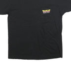 ANVIL Mens Black Cotton Blend Graphic T-Shirt XL Short Sleeve Crew Neck Monroe