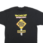 ANVIL Mens Black Cotton Blend Graphic T-Shirt XL Short Sleeve Crew Neck Monroe