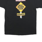 ANVIL Mens Black Cotton Blend Graphic T-Shirt XL Short Sleeve Crew Neck Monroe