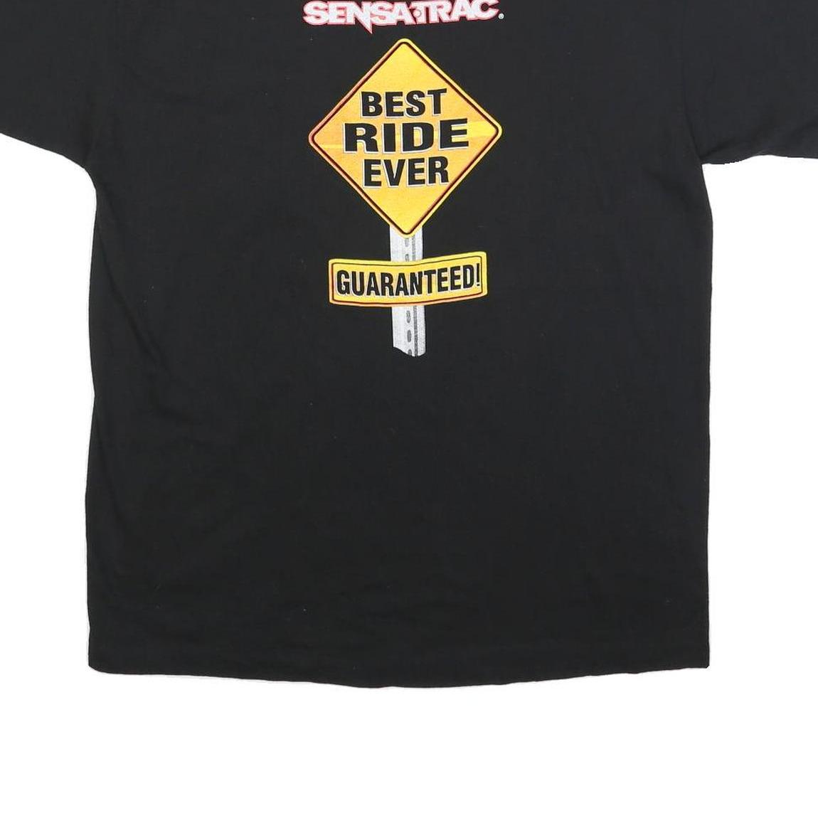 ANVIL Mens Black Cotton Blend Graphic T-Shirt XL Short Sleeve Crew Neck Monroe