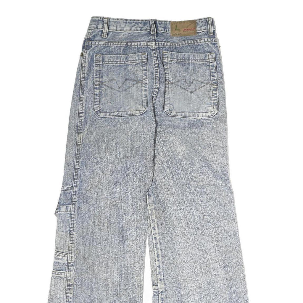 GUANGYI Mens Jeans Blue Regular Straight Denim Light W26 L27 Casual Workwear