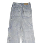 GUANGYI Mens Jeans Blue Regular Straight Denim Light W26 L27 Casual Workwear