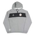 KAPPA Mens Grey & Black Hooded Pullover L Logo Drawstring Hoodie