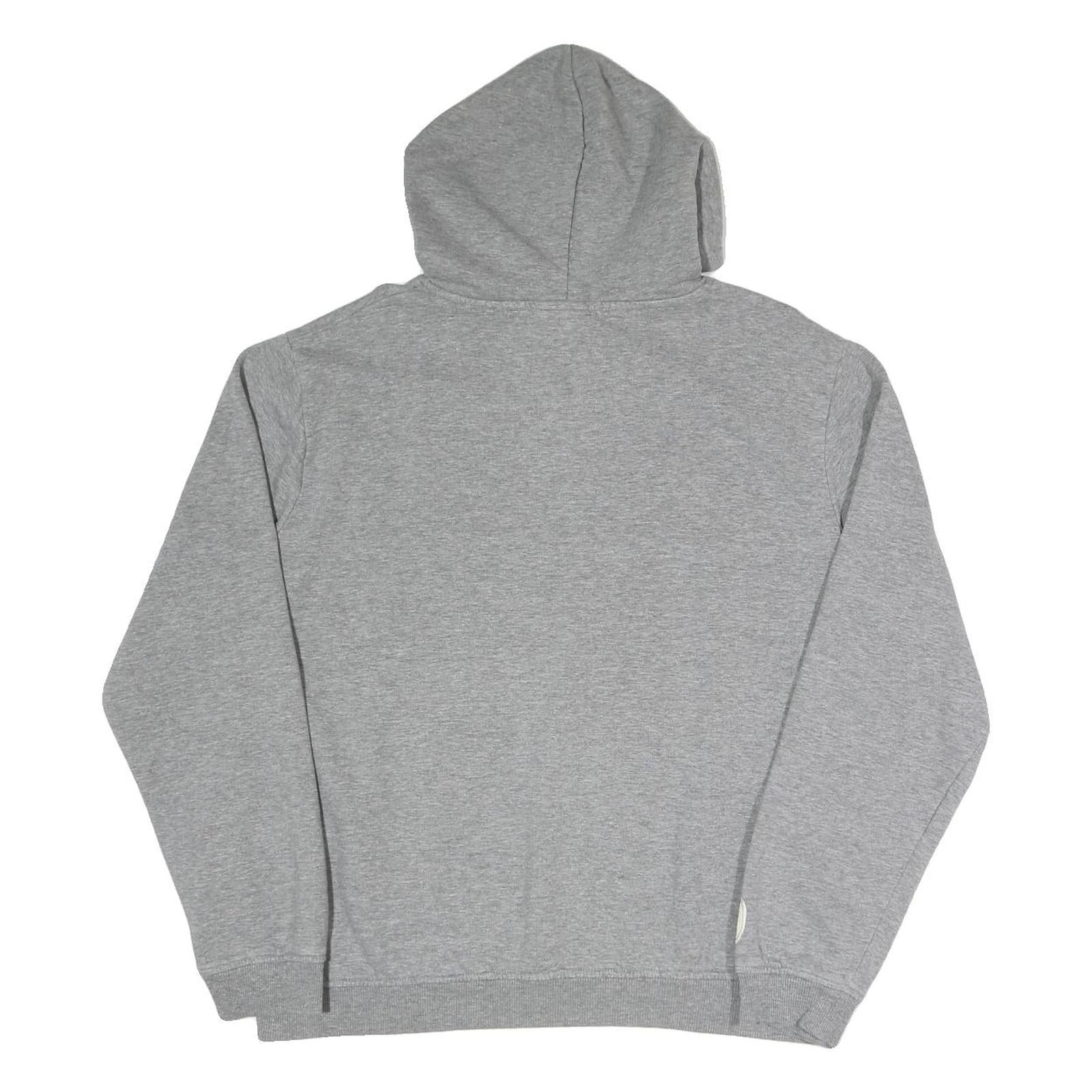 KAPPA Mens Grey & Black Hooded Pullover L Logo Drawstring Hoodie