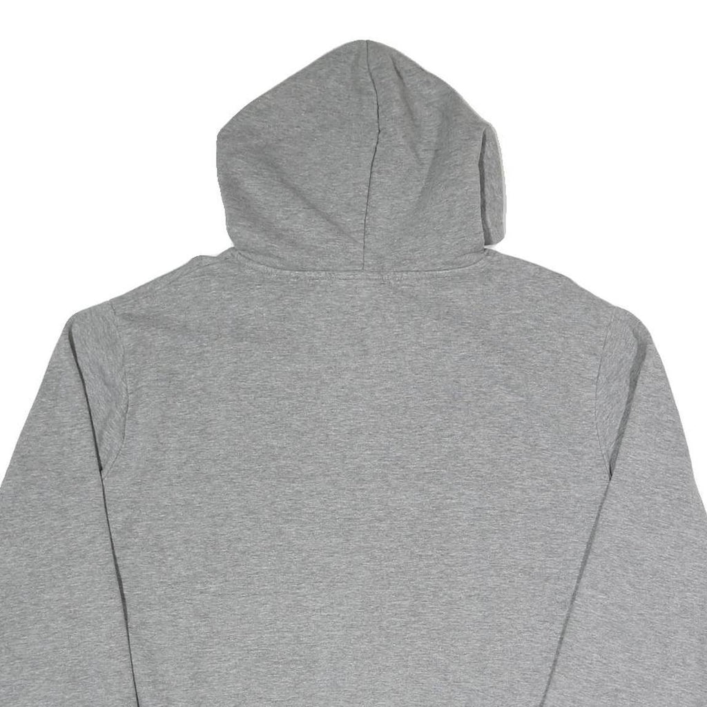 KAPPA Mens Grey & Black Hooded Pullover L Logo Drawstring Hoodie