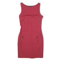 GUESS Womens Red Cotton Blend Bodycon Dress Sleeveless Short Size S Zipper