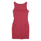 GUESS Womens Red Cotton Blend Bodycon Dress Sleeveless Short Size S Zipper