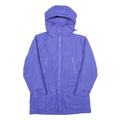 EDDIE BAUER Womens Blue Nylon Hooded Jacket S Zip Outdoor Lightweight Overcoat