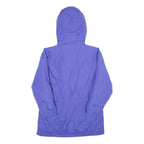 EDDIE BAUER Womens Blue Nylon Hooded Jacket S Zip Outdoor Lightweight Overcoat